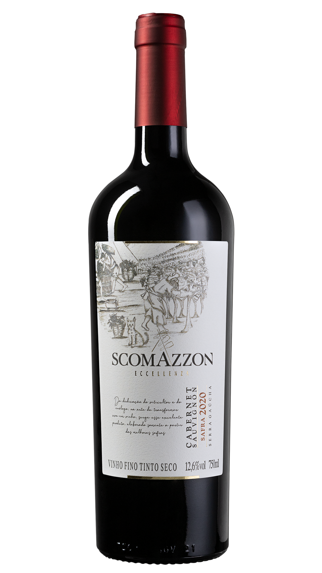 Foto com fundo transparente de Scomazzon Eccellenza Cabernet Sauvignon 2020