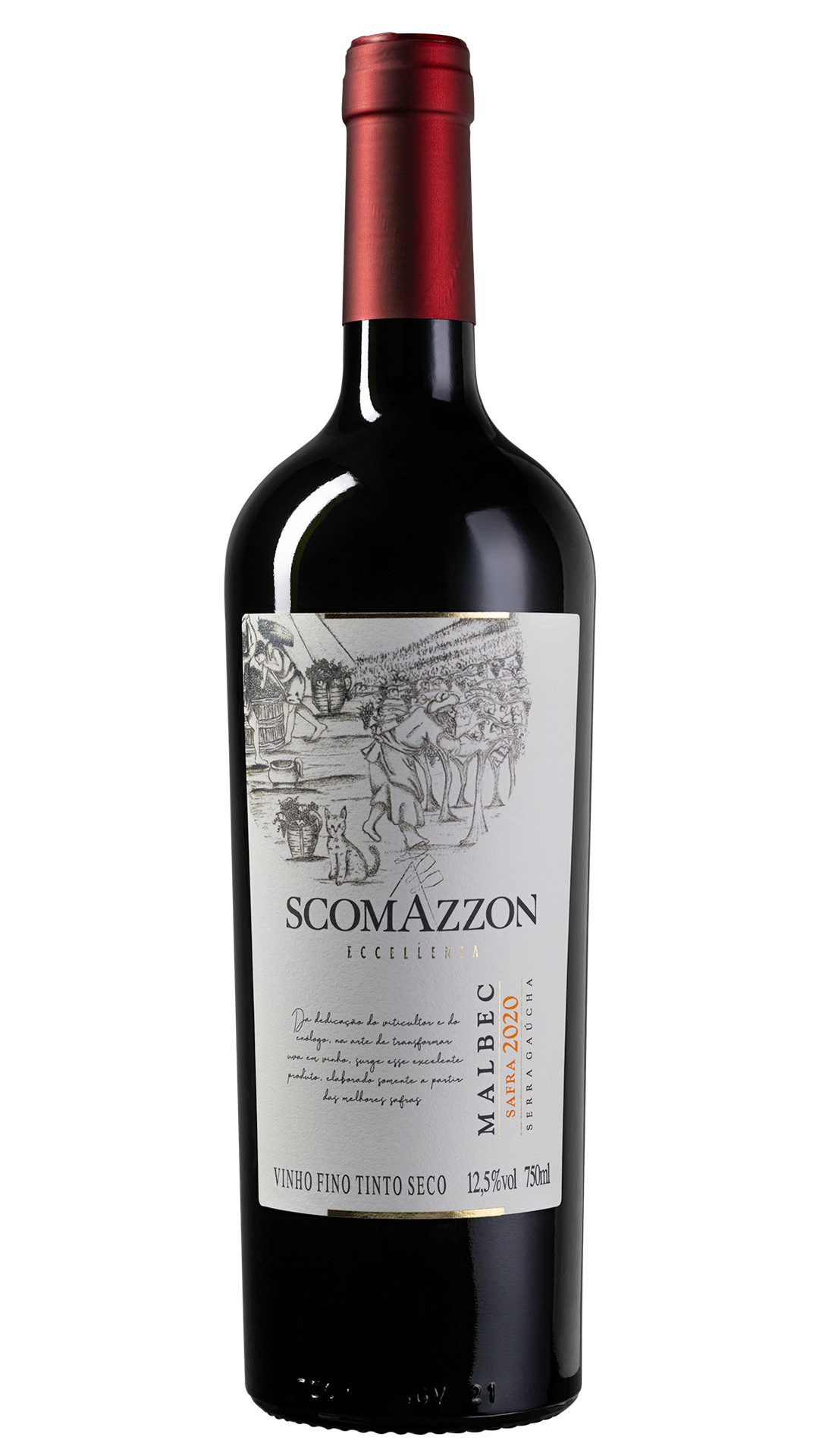 Foto com fundo transparente de Scomazzon Eccellenza Malbec 2020
