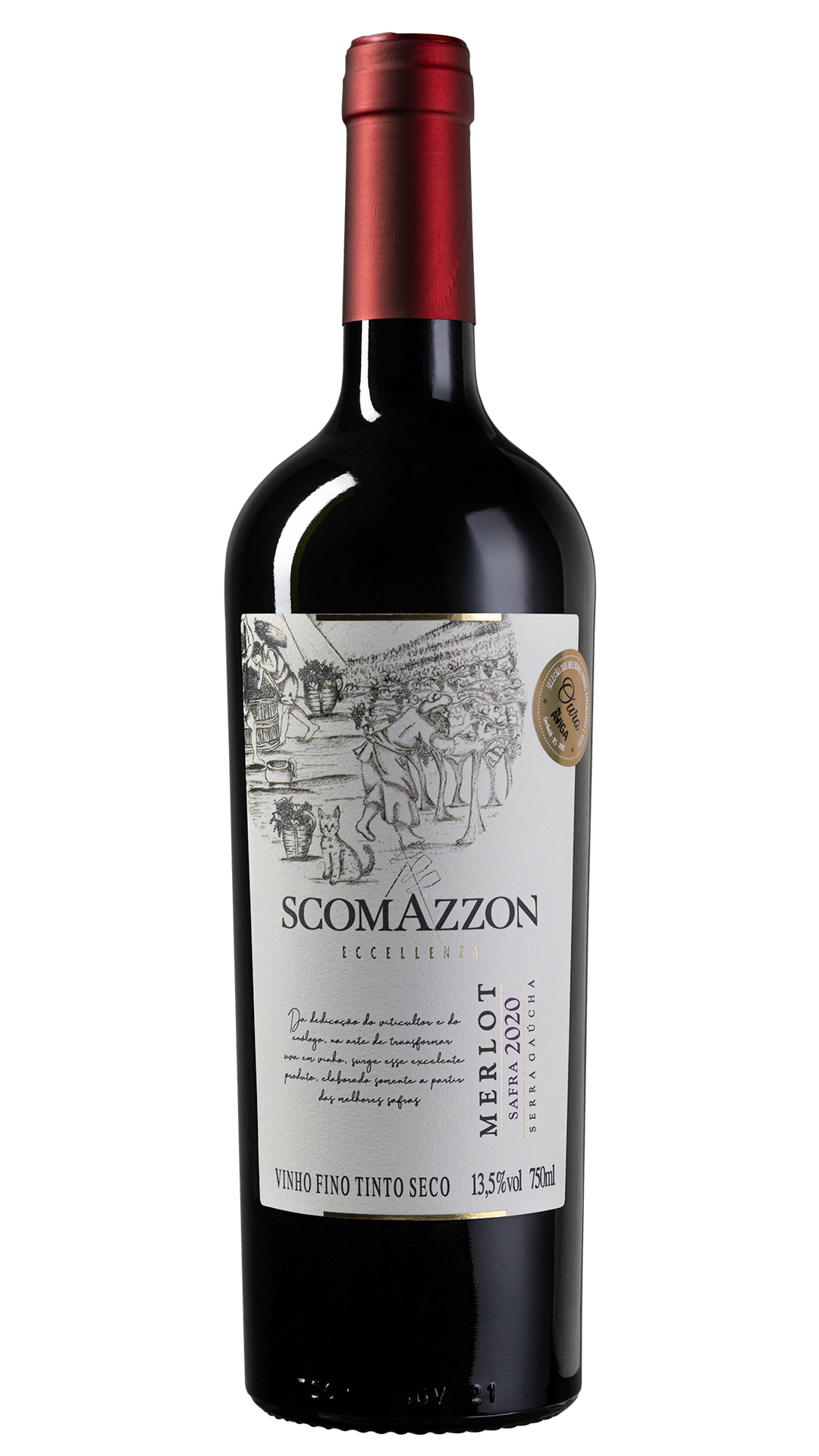 Foto com fundo transparente de Scomazzon Eccellenza Merlot 2020