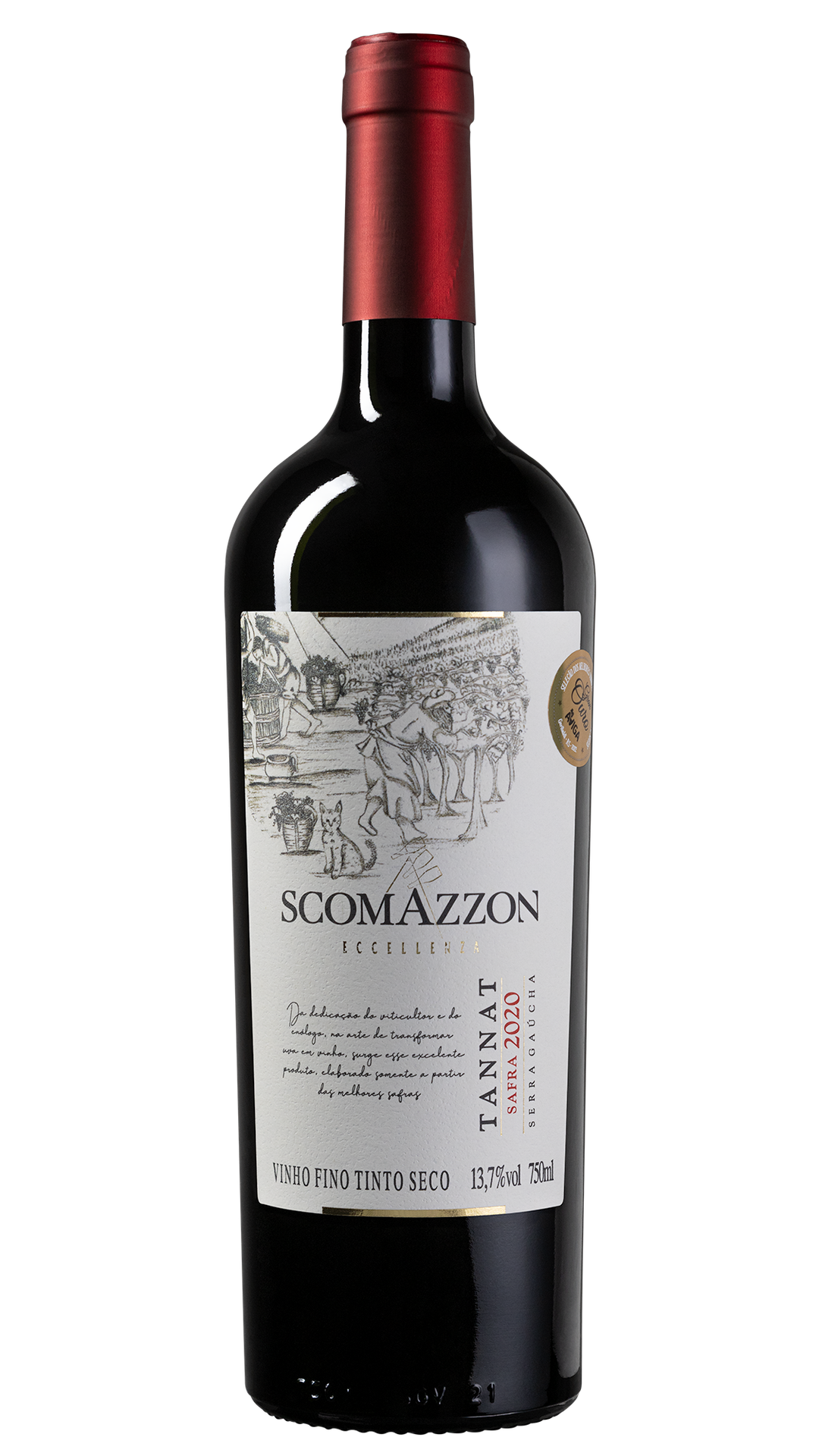 Foto com fundo transparente de Scomazzon Eccellenza Tannat 2020
